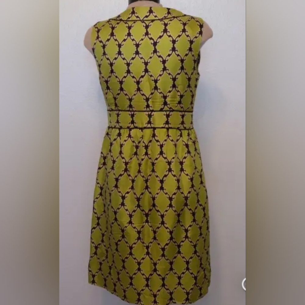 kate spades 100% silk pistachios color dress - Picture 3 of 5